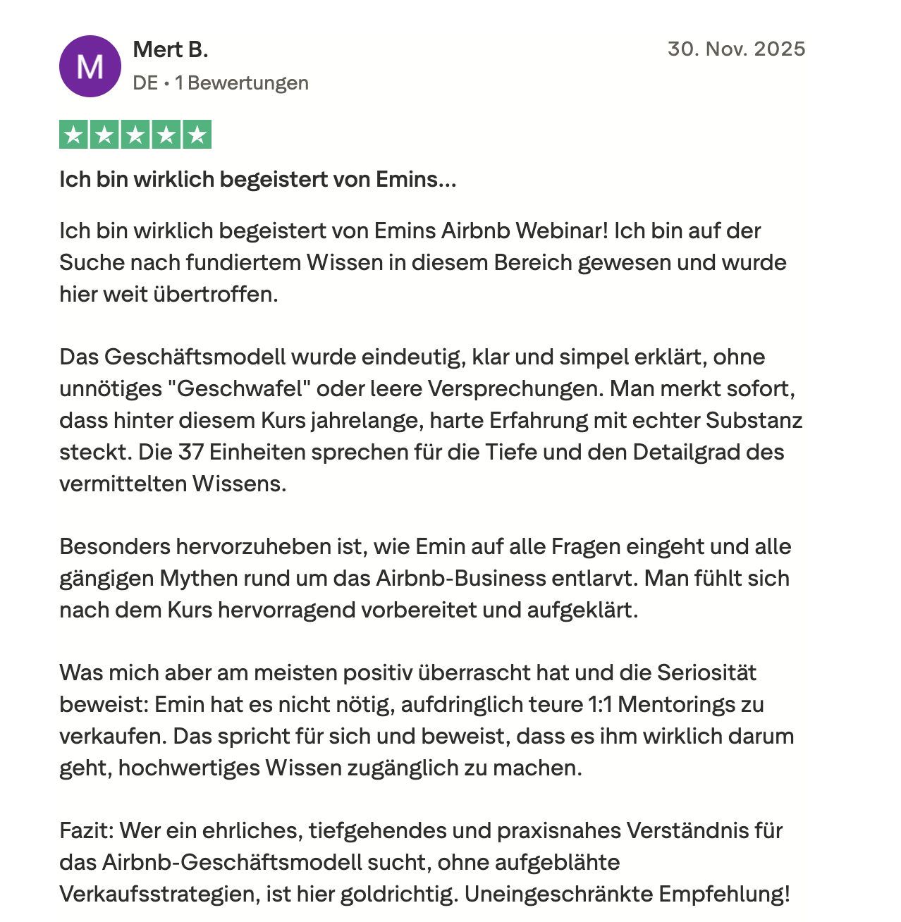 Trustpilot Bewertung 2