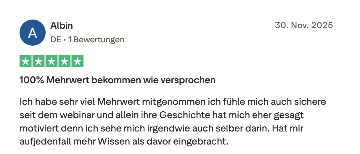Trustpilot Bewertung 4