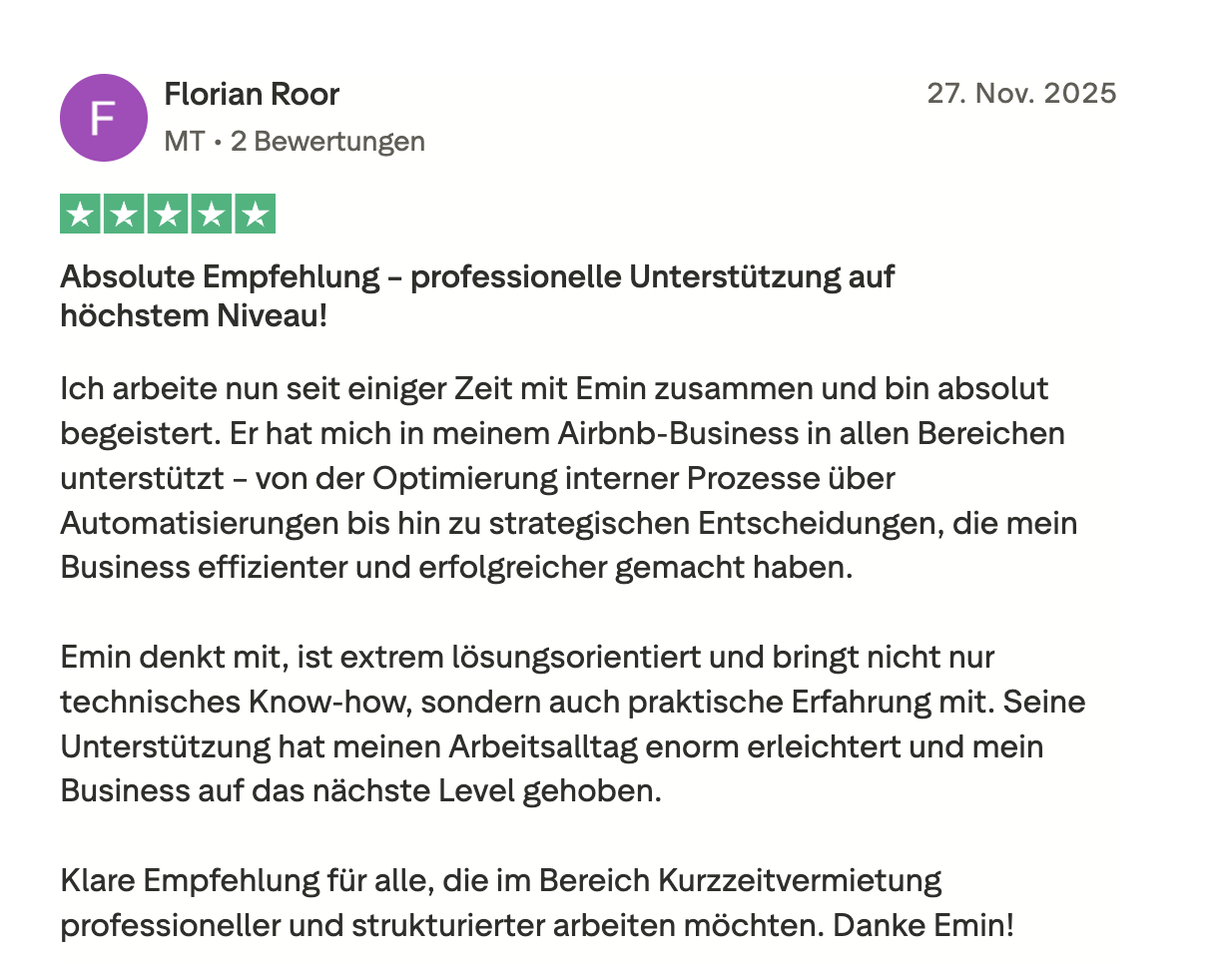 Trustpilot Bewertung 6