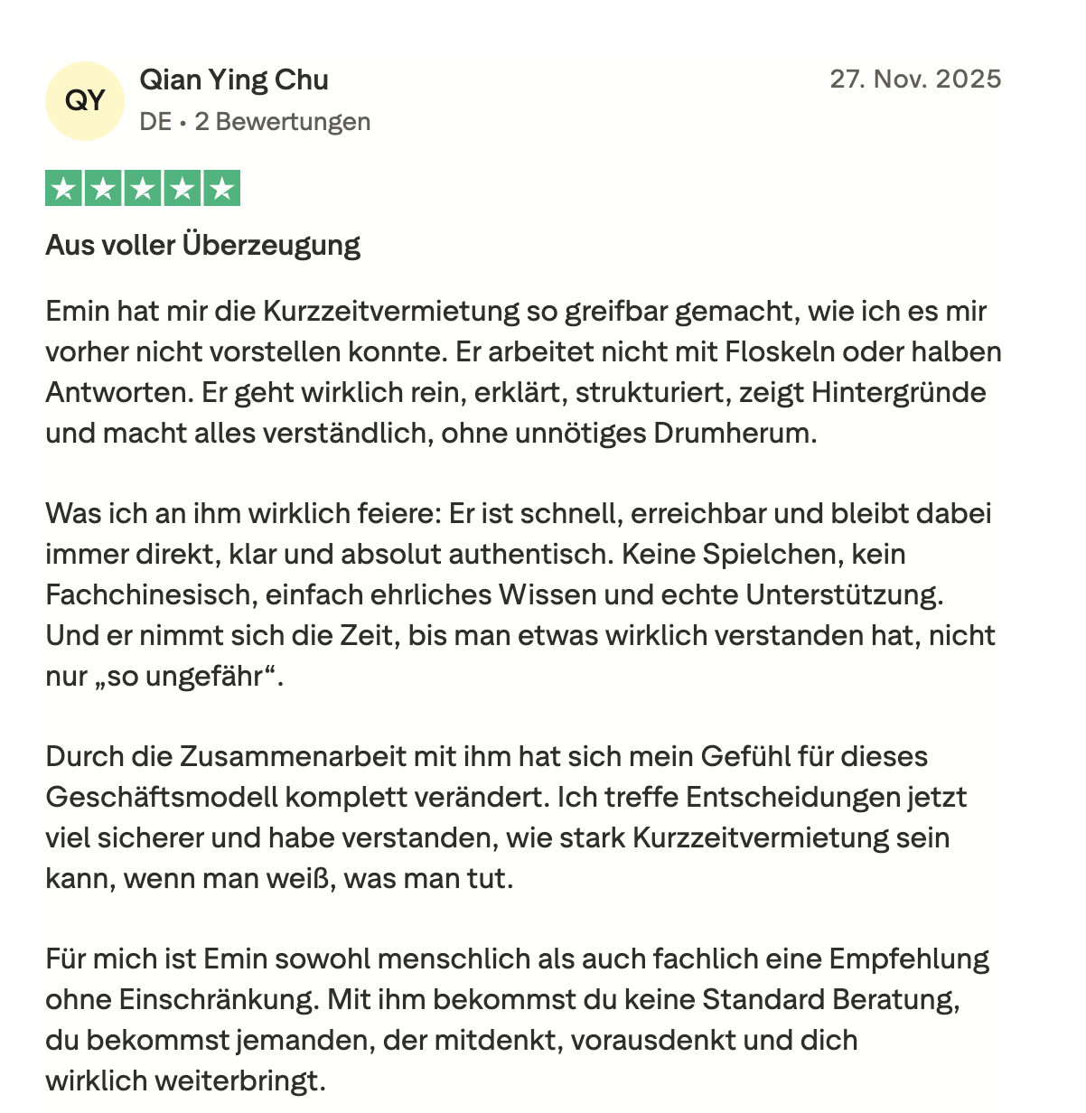 Trustpilot Bewertung 7
